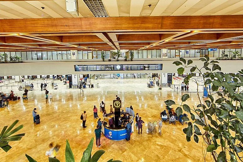 Interior of the departure hall at NAIA Terminal 1 in Manila